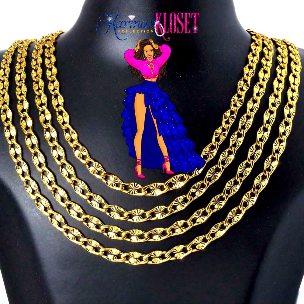 Gold Concave Anchor Necklace | NWT | Unisex | Modern Elegance